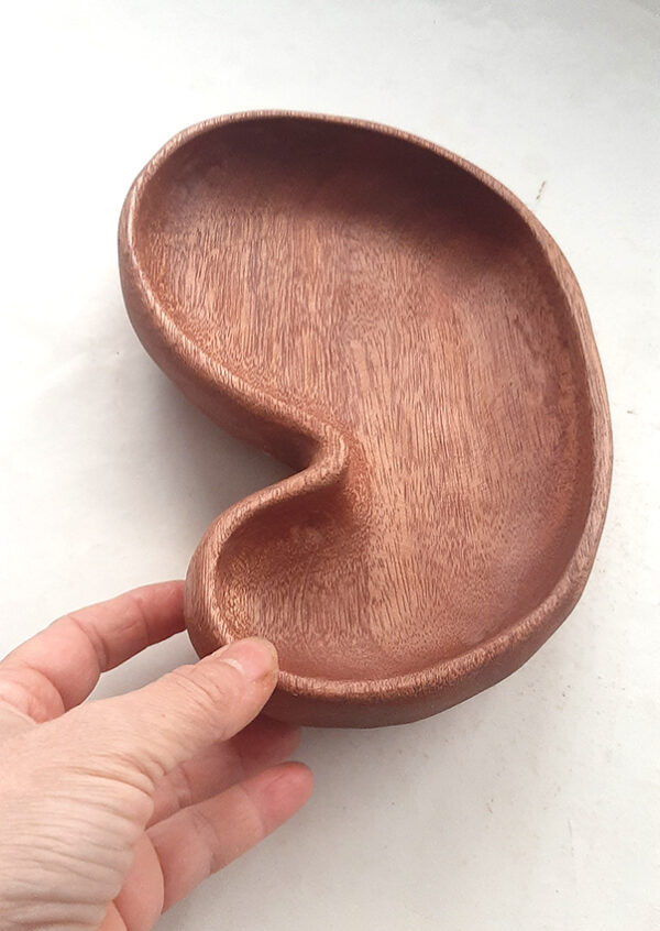 Bandeja madera de caoba. Bilobulado - Imagen 2