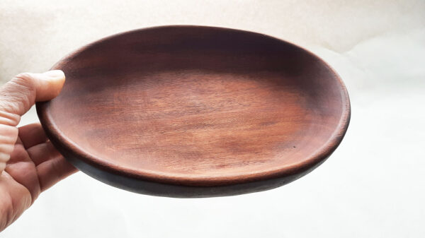Cuenco madera caoba ovalado - Imagen 5
