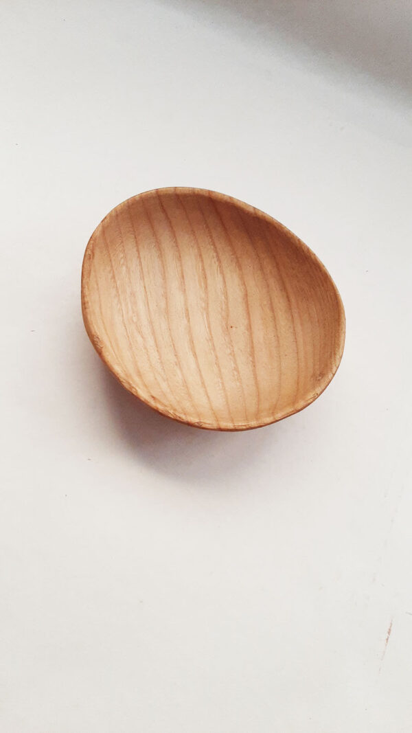 Plato madera castaño natural