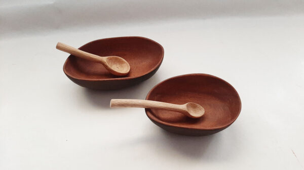 Cuenco de madera caoba. Bicolor - Imagen 7