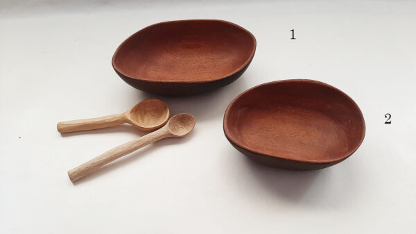 Cuenco de madera caoba. Bicolor - Imagen 8
