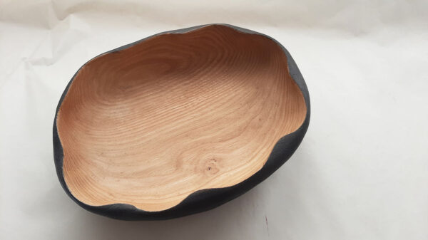 Cuenco ensaladera madera castaño. Ondas - Imagen 2