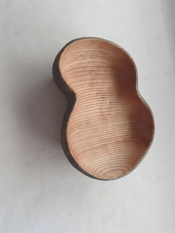 Cuenco trípodo madera fresno. Semiebo - Imagen 2