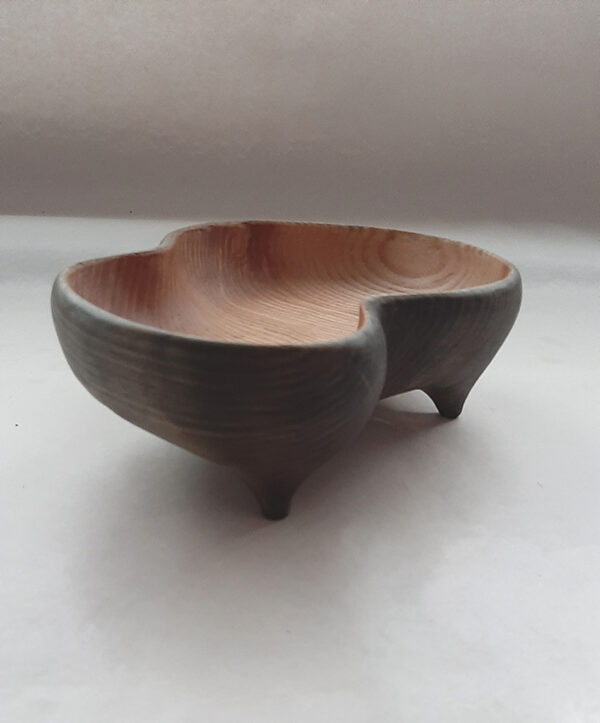 Cuenco trípodo madera fresno. Semiebo - Imagen 3