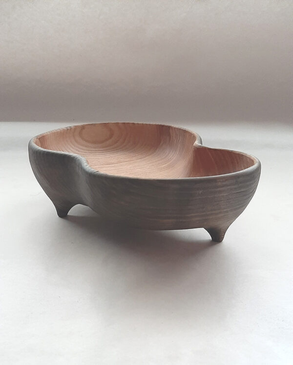 Cuenco trípodo madera fresno. Semiebo - Imagen 4