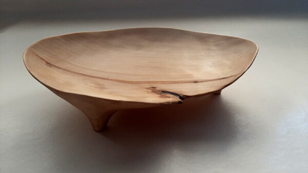 Plato Hoja madera abedul