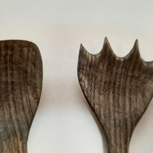 Cubiertos madera para ensalada