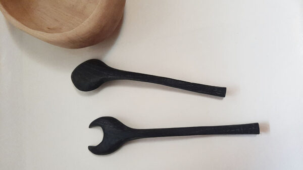 Juego cubiertos ensalada BI-Ebo. Madera de castaño - Imagen 3