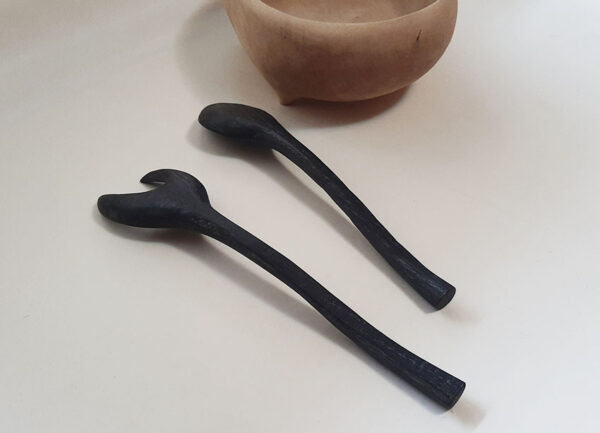 Juego cubiertos ensalada BI-Ebo. Madera de castaño - Imagen 4