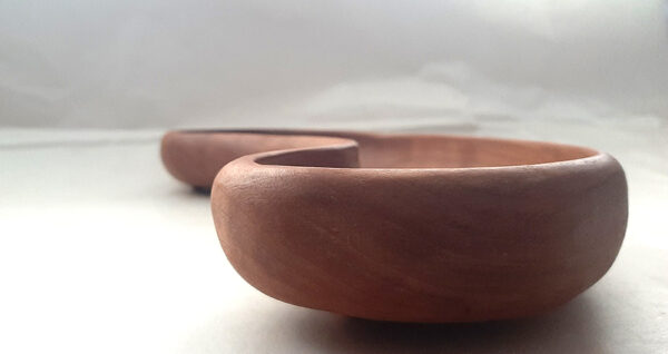 Cuenco madera de cerezo. Lobulado - Imagen 2