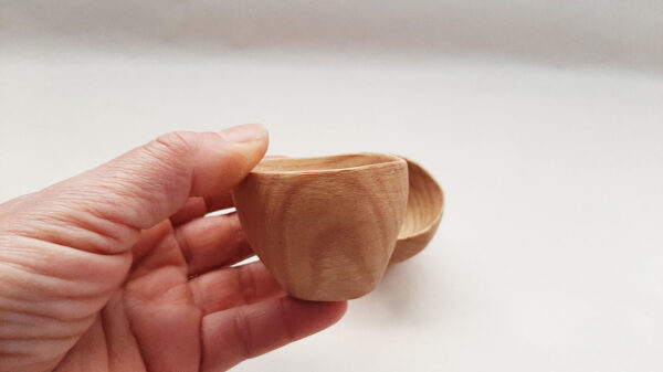 Mini cuenco madera castaño. Natural - Imagen 4