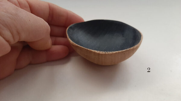Mini cuenco salero madera. Castaño semiebo - Imagen 4
