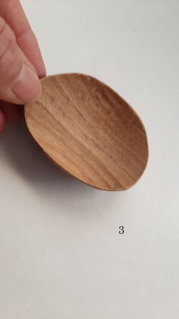 Mini cuenco salero madera. Castaño semiebo - Imagen 5