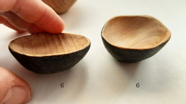 Mini cuenco salero madera. Castaño semiebo - Imagen 8
