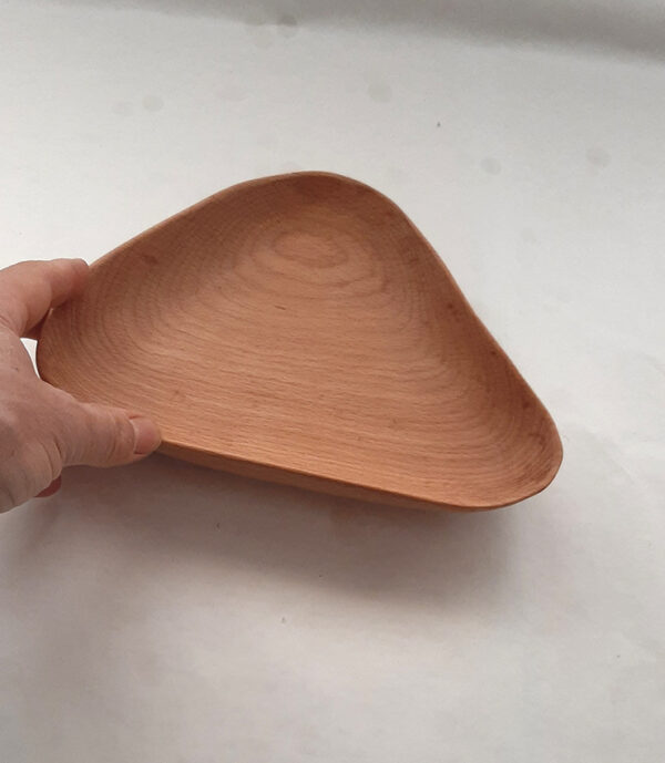 Plato madera haya Triángulo - Imagen 3