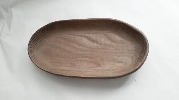 Plato madera fresno oscuro