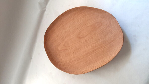 Plato madera de haya. Grande y natural - Imagen 5