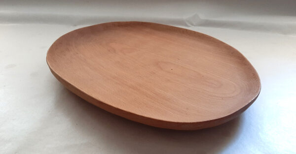 Plato madera de haya. Grande y natural - Imagen 4