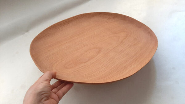 Plato madera de haya Grande y natural