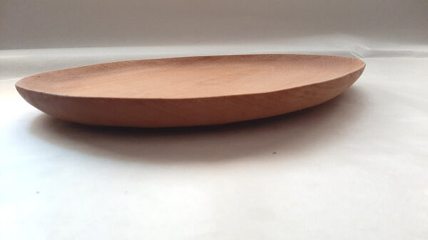 Plato madera de haya. Grande y natural - Imagen 3
