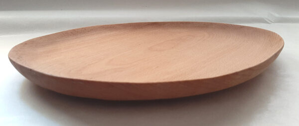 Plato madera de haya. Grande y natural - Imagen 2