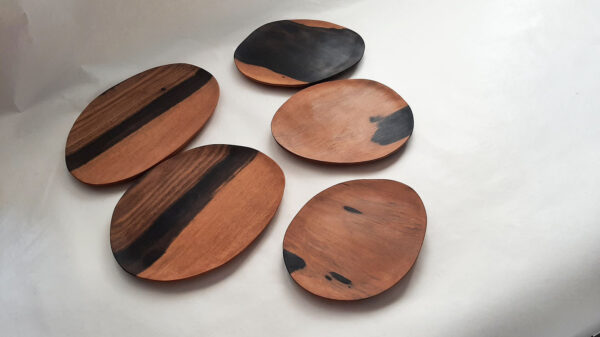 Plato madera ébano grande - Imagen 3