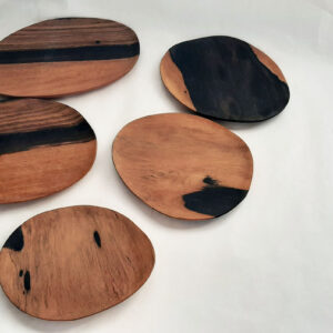 Plato madera ébano grande