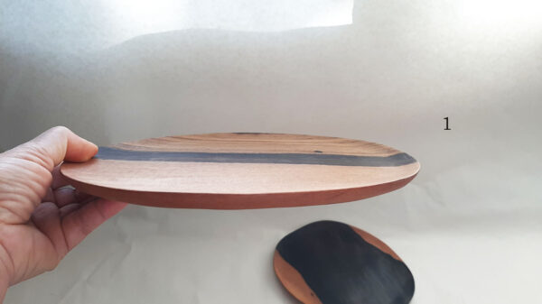 Plato madera ébano grande - Imagen 5