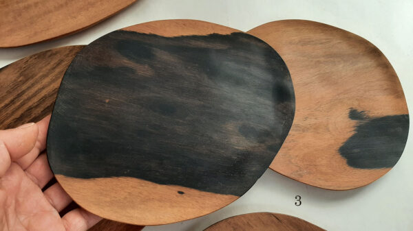 Plato madera ébano grande - Imagen 7