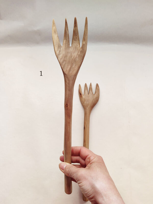 Tenedor madera nogal español I - Imagen 6