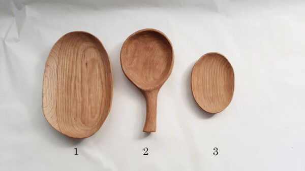 Plato madera de roble. Tres formas - Imagen 2