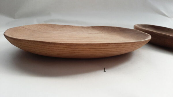 Plato madera de roble. Tres formas - Imagen 3