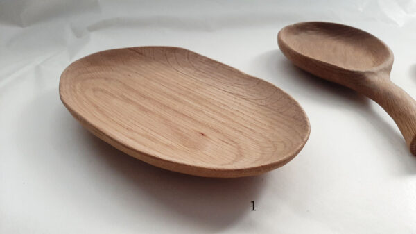 Plato madera de roble. Tres formas - Imagen 5