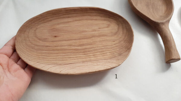 Plato madera de roble. Tres formas - Imagen 7