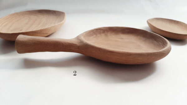 Plato madera de roble. Tres formas - Imagen 8