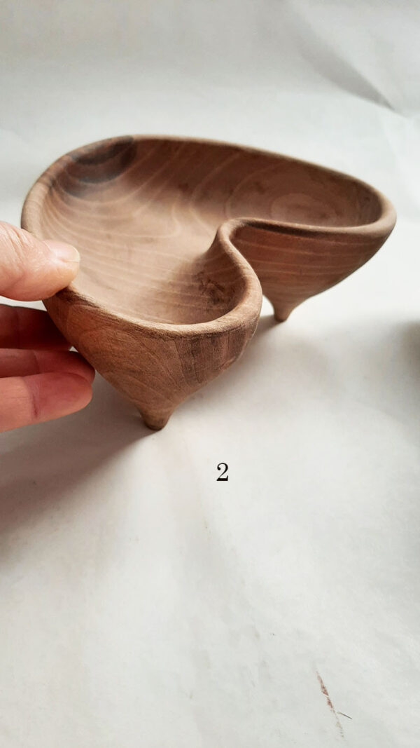 Cuenco trípode madera nogal - Imagen 17
