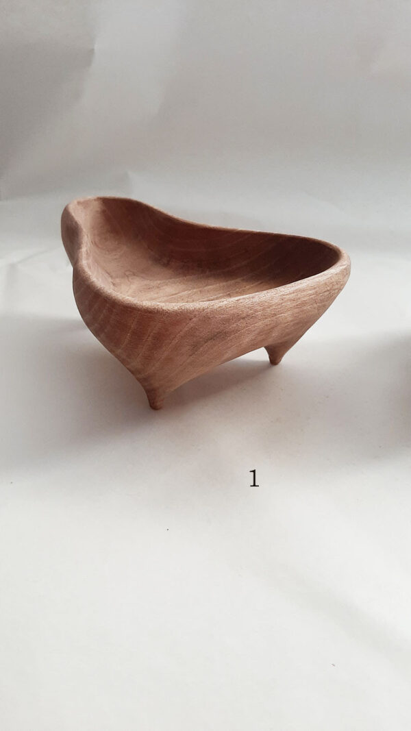 Cuenco trípode madera nogal - Imagen 10