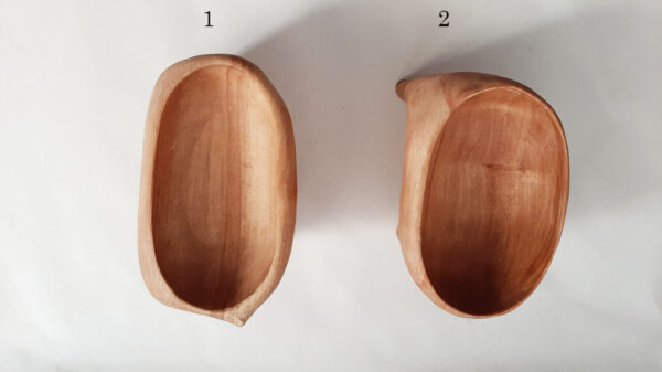 Cuenco trípode madera abedul
