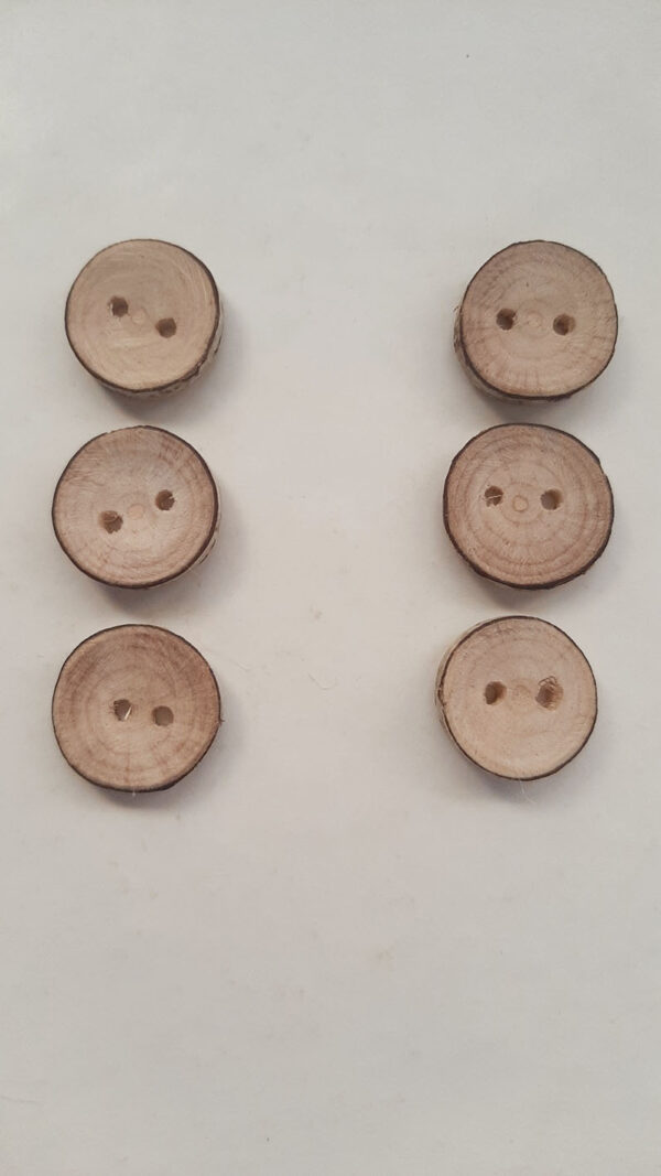 Juego botones madera avellano - Imagen 2