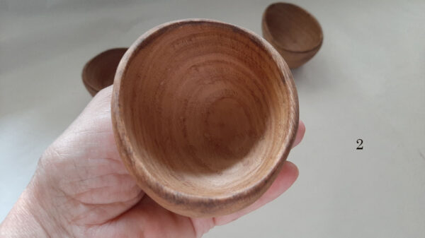 Cuenco madera castaño viejo - Imagen 5