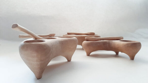 Especiero madera de abedul con cuchara - Imagen 2