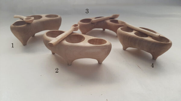 Especiero madera de abedul con cuchara - Imagen 3