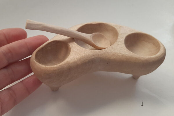Especiero madera de abedul con cuchara - Imagen 4