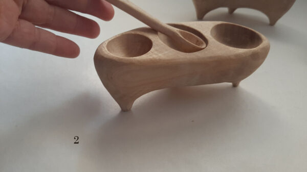 Especiero madera de abedul con cuchara - Imagen 6