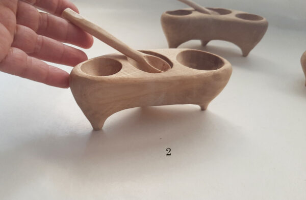 Especiero madera de abedul con cuchara - Imagen 7