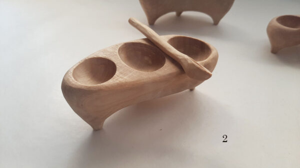 Especiero madera de abedul con cuchara - Imagen 8