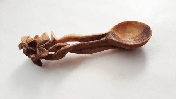Cuchara madera olmo Flores - Imagen 3