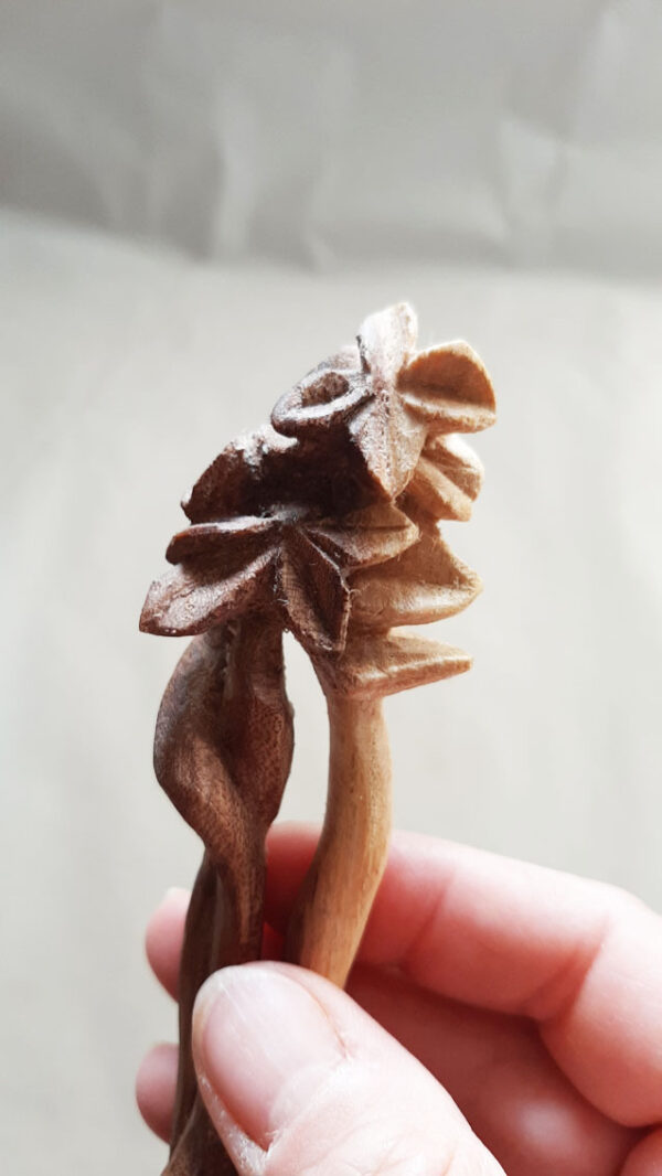 Cuchara madera olmo Flores - Imagen 5