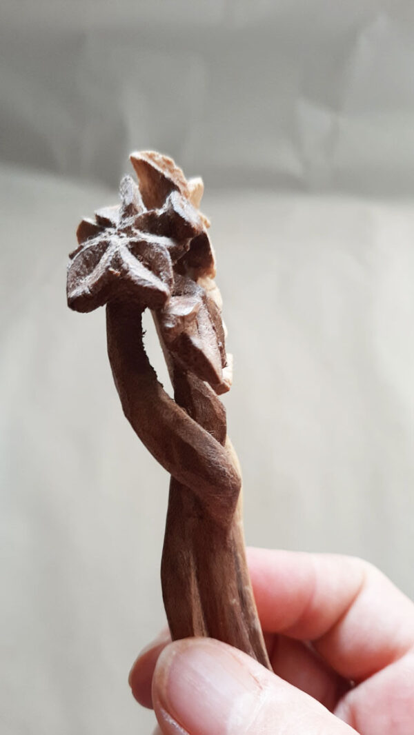 Cuchara madera olmo Flores - Imagen 6