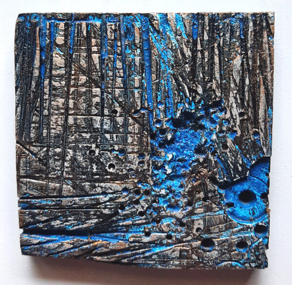 Cuadro madera Mecano azul - Imagen 2